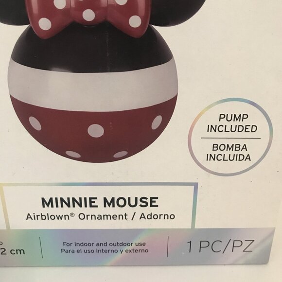 Disney Minnie Mouse Airblown Ornament Christmas New Set of 3 18" Pump Included - Picture 4 of 8
